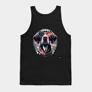 Pointer dog 4th of July Tank Top